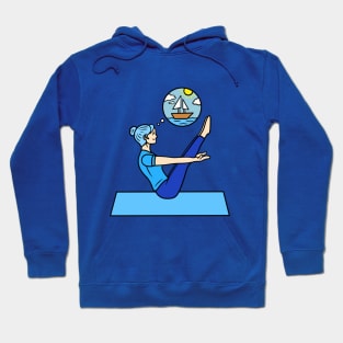 Yoga boat pose Hoodie